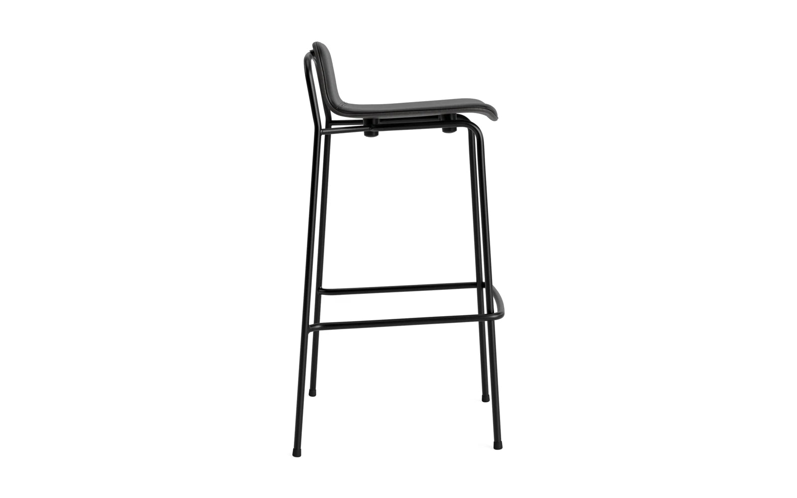 Stilvoller 75 cm Barhocker in Schwarz, gepolstert von Normann.