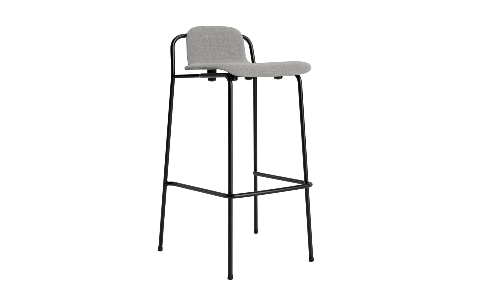 Studio Barhocker 75 cm Vollpolster Stahl Schwartz/Remix in Remix 133 präsentiert im Onlineshop von KAQTU Design AG. Barstuhl ist von Normann Copenhagen