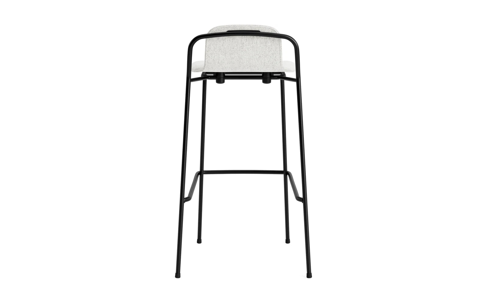 Studio Barhocker 75 cm Vollpolster Stahl Schwartz/Hallingdal in Hallingdal 110 präsentiert im Onlineshop von KAQTU Design AG. Barstuhl ist von Normann Copenhagen