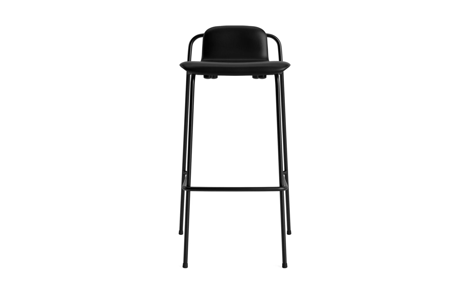 Studio Barhocker 75 cm Vollpolster Stahl Schwartz/Ultra in Ultra 41599 präsentiert im Onlineshop von KAQTU Design AG. Barstuhl ist von Normann Copenhagen