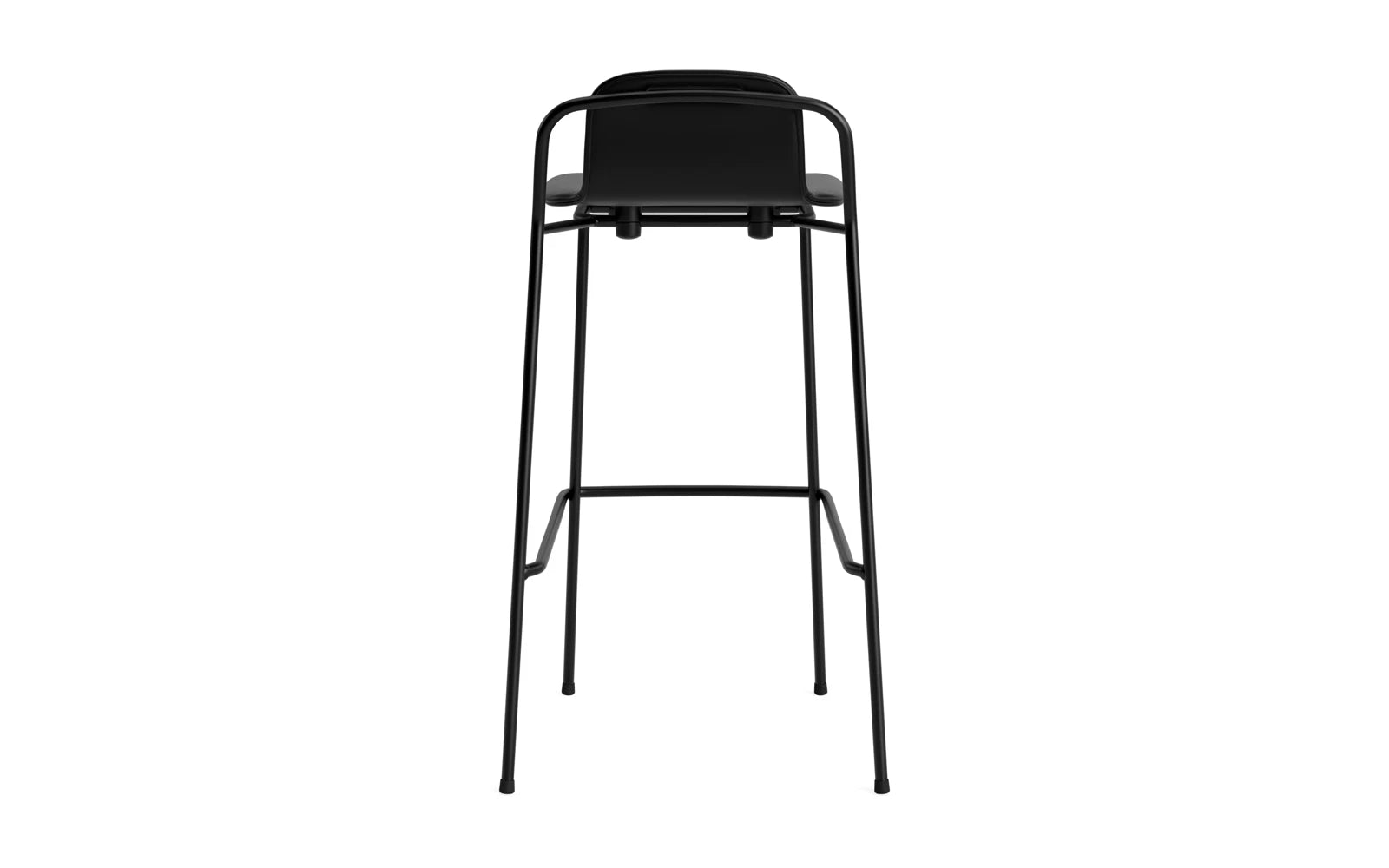 Studio Barhocker 75 cm Vollpolster Stahl Schwartz/Ultra in Ultra 41599 präsentiert im Onlineshop von KAQTU Design AG. Barstuhl ist von Normann Copenhagen