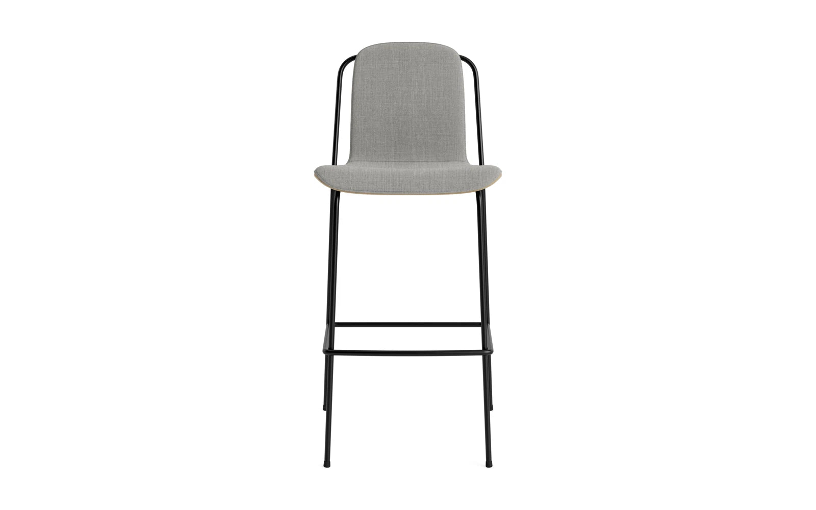 Studio Barstuhl 75 cm frontpolster schwarzes Stahl/ Eiche/ Remix in Remix 133 präsentiert im Onlineshop von KAQTU Design AG. Barstuhl ist von Normann Copenhagen