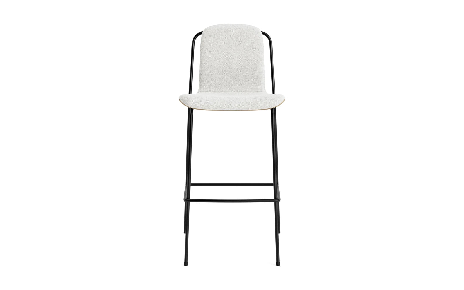 Studio Barstuhl 75 cm frontpolster schwarzes Stahl/ Eiche/ Hallingdal in Hallingdal 110 präsentiert im Onlineshop von KAQTU Design AG. Barstuhl ist von Normann Copenhagen