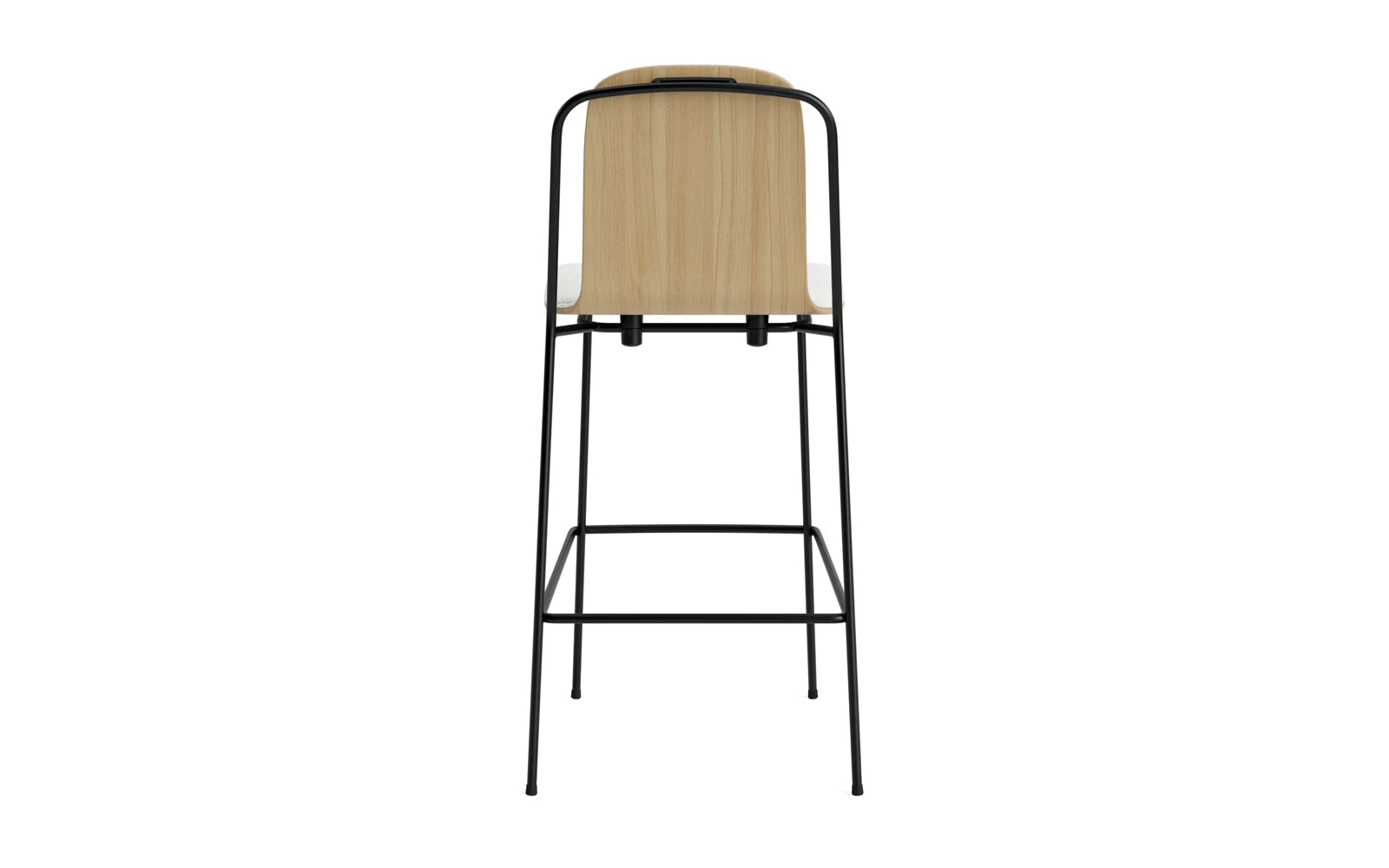Studio Barstuhl 75 cm frontpolster schwarzes Stahl/ Eiche/ Hallingdal in Hallingdal 110 präsentiert im Onlineshop von KAQTU Design AG. Barstuhl ist von Normann Copenhagen