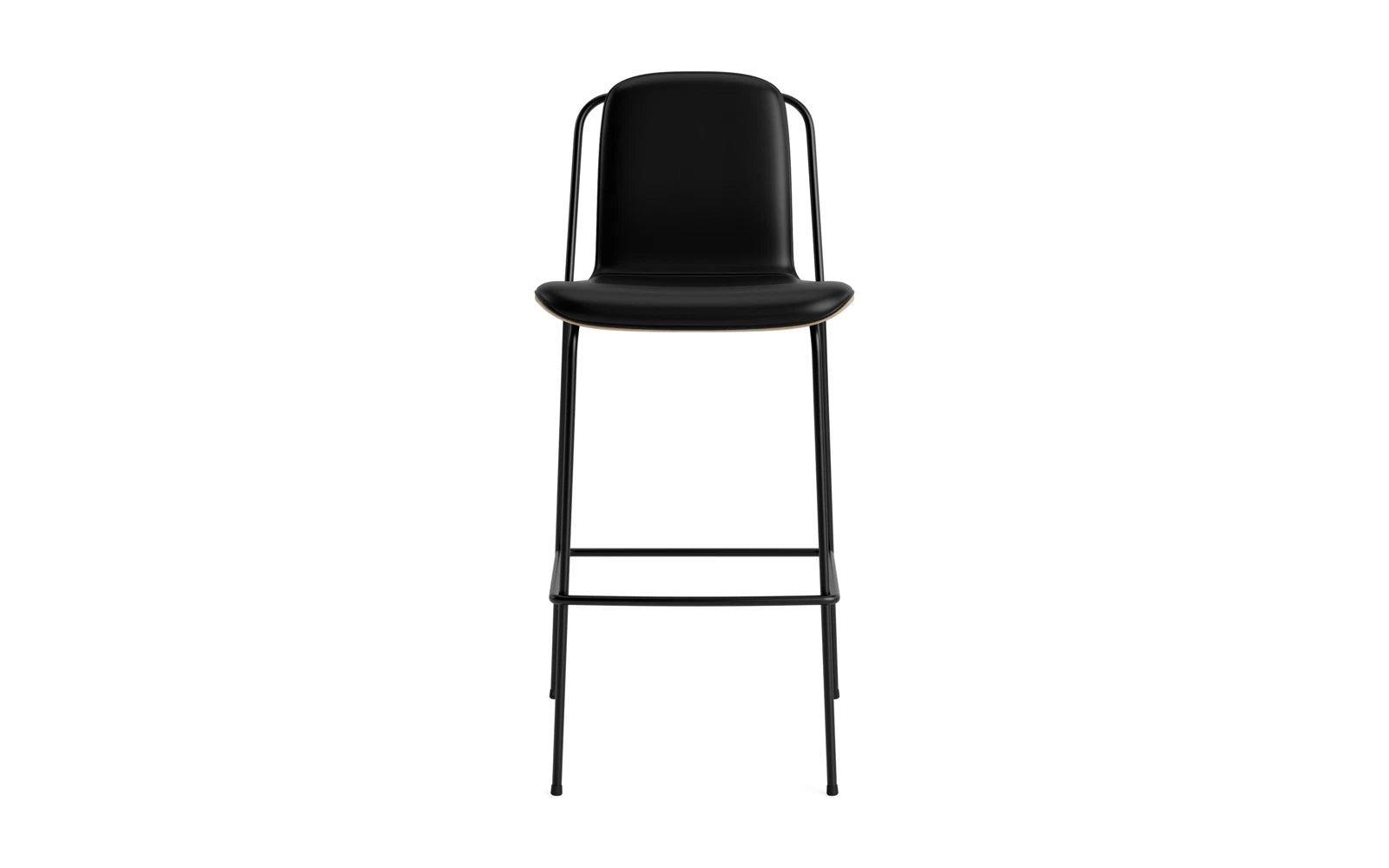 Studio Barstuhl 75 cm frontpolster schwarzes Stahl/ Eiche/ Ultra in Ultra 41599 präsentiert im Onlineshop von KAQTU Design AG. Barstuhl ist von Normann Copenhagen