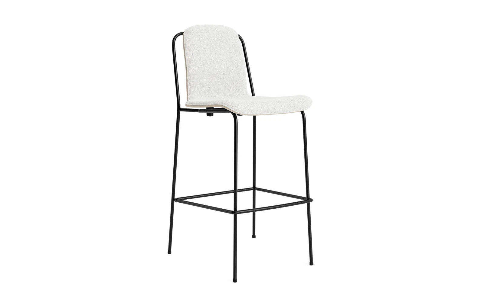 Studio Barstuhl 75 cm frontpolster schwarzes Stahl/ Hellgrau/ Hallingdal in Hallingdal 110 präsentiert im Onlineshop von KAQTU Design AG. Barstuhl ist von Normann Copenhagen
