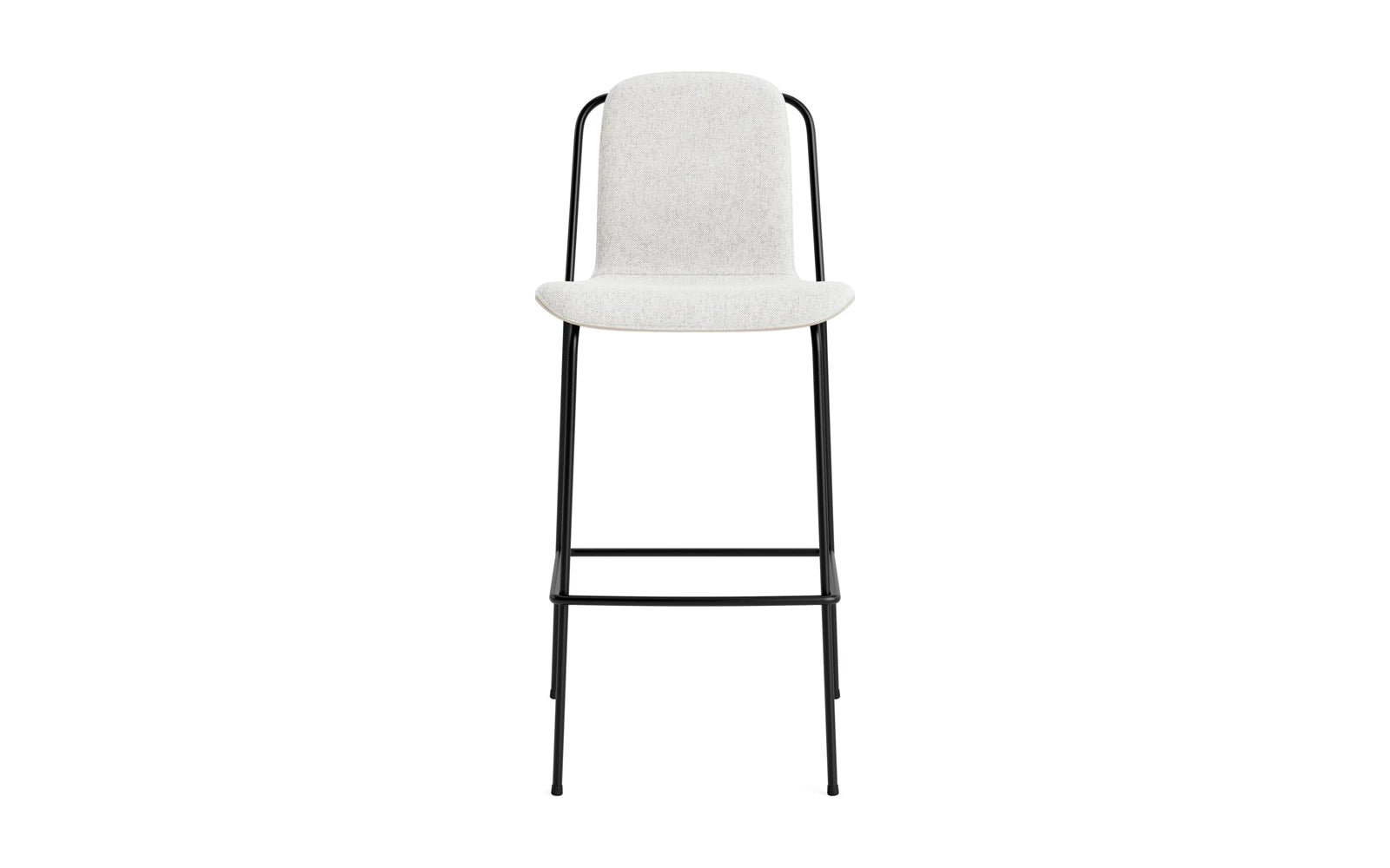 Studio Barstuhl 75 cm frontpolster schwarzes Stahl/ Hellgrau/ Hallingdal in Hallingdal 110 präsentiert im Onlineshop von KAQTU Design AG. Barstuhl ist von Normann Copenhagen