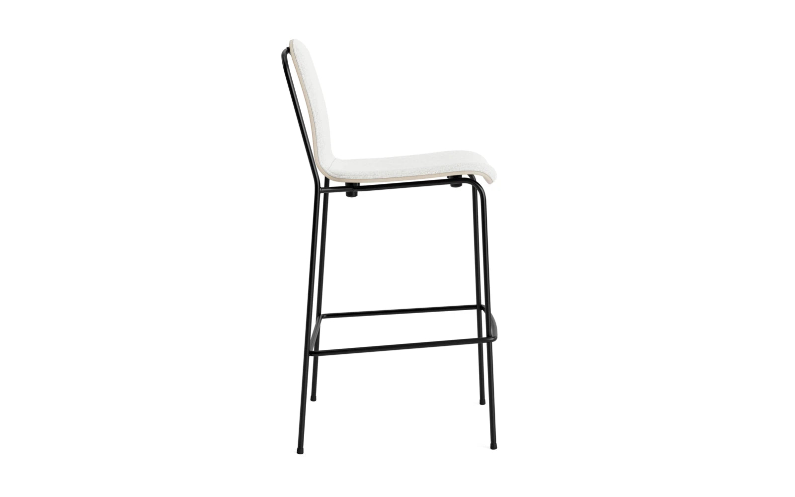Studio Barstuhl 75 cm frontpolster schwarzes Stahl/ Hellgrau/ Hallingdal in Hallingdal 110 präsentiert im Onlineshop von KAQTU Design AG. Barstuhl ist von Normann Copenhagen
