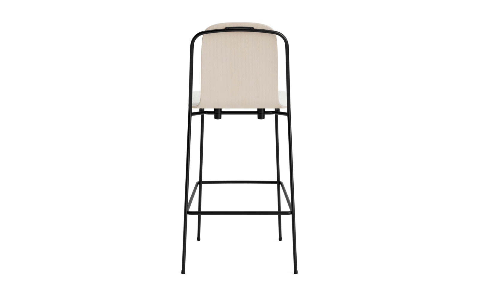 Studio Barstuhl 75 cm frontpolster schwarzes Stahl/ Hellgrau/ Hallingdal in Hallingdal 110 präsentiert im Onlineshop von KAQTU Design AG. Barstuhl ist von Normann Copenhagen