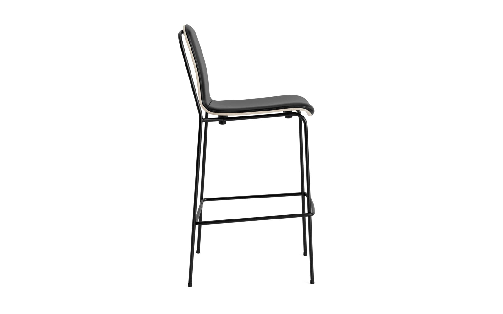 Studio Barstuhl 75 cm frontpolster schwarzes Stahl/ Hellgrau/ Ultra in Ultra 41599 präsentiert im Onlineshop von KAQTU Design AG. Barstuhl ist von Normann Copenhagen