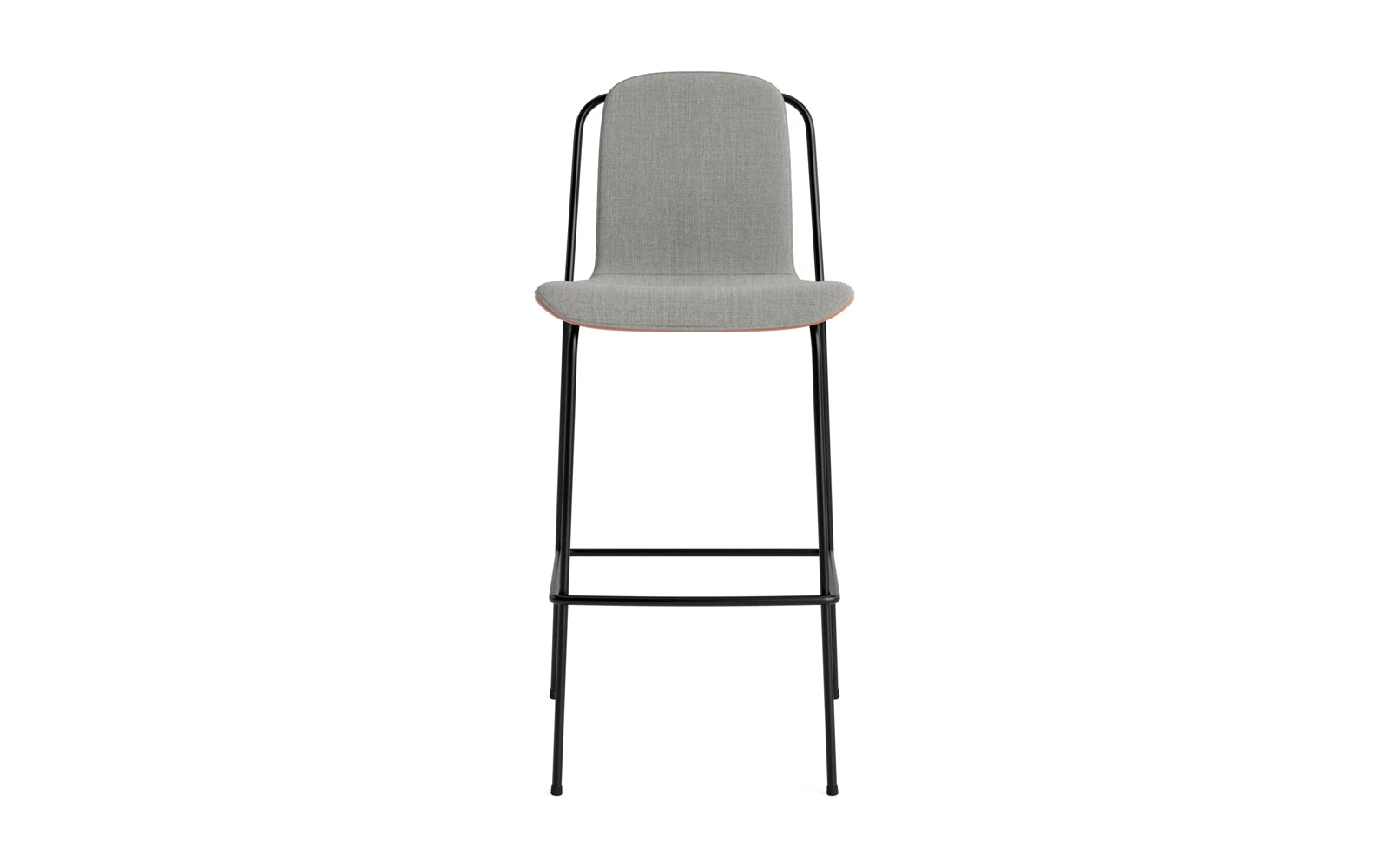 Studio Barstuhl 75 cm frontpolster schwarzes Stahl/ Braun/ Remix in Remix 133 präsentiert im Onlineshop von KAQTU Design AG. Barstuhl ist von Normann Copenhagen