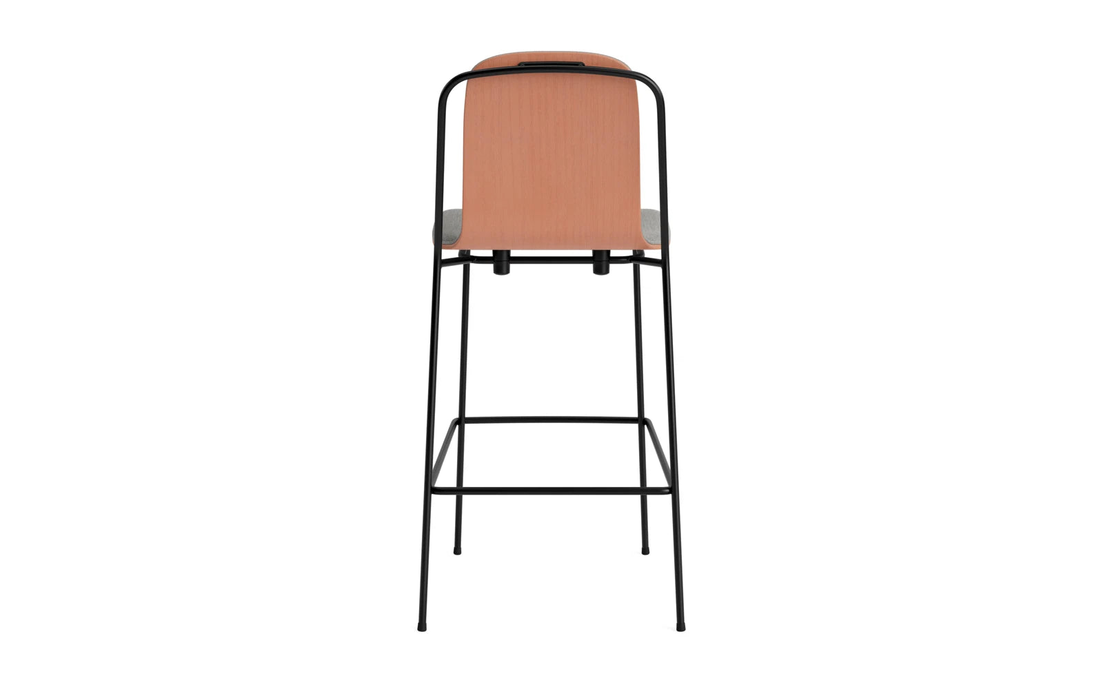 Studio Barstuhl 75 cm frontpolster schwarzes Stahl/ Braun/ Remix in Remix 133 präsentiert im Onlineshop von KAQTU Design AG. Barstuhl ist von Normann Copenhagen