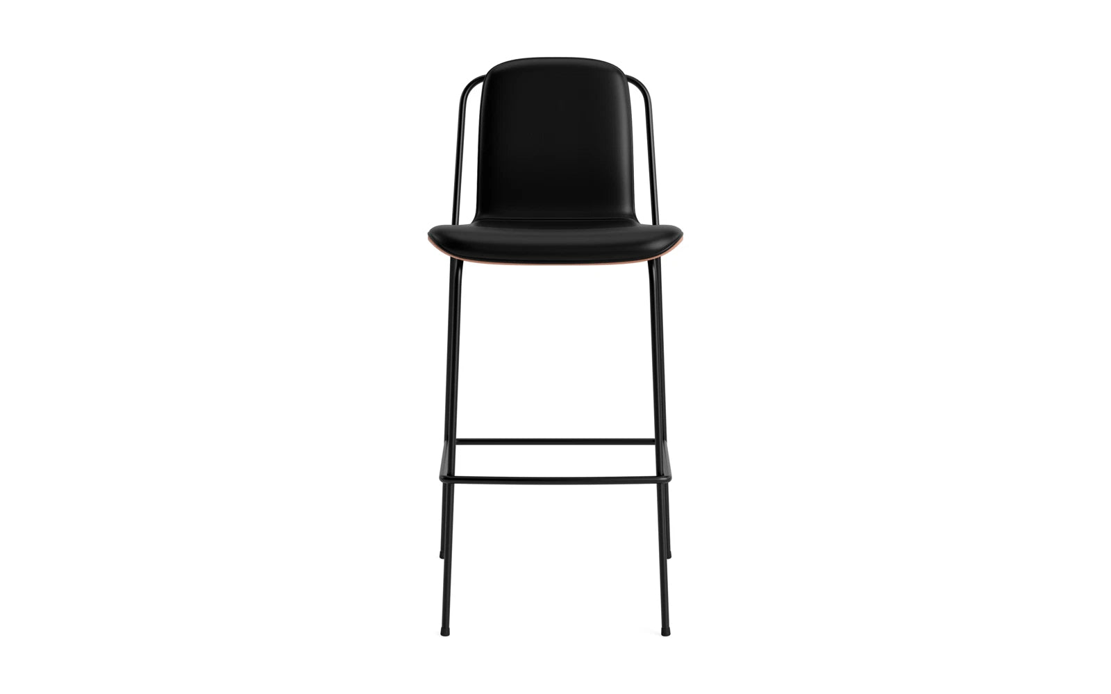 Studio Barstuhl 75 cm frontpolster schwarzes Stahl/ Braun/ Ultra in Ultra 41599 präsentiert im Onlineshop von KAQTU Design AG. Barstuhl ist von Normann Copenhagen