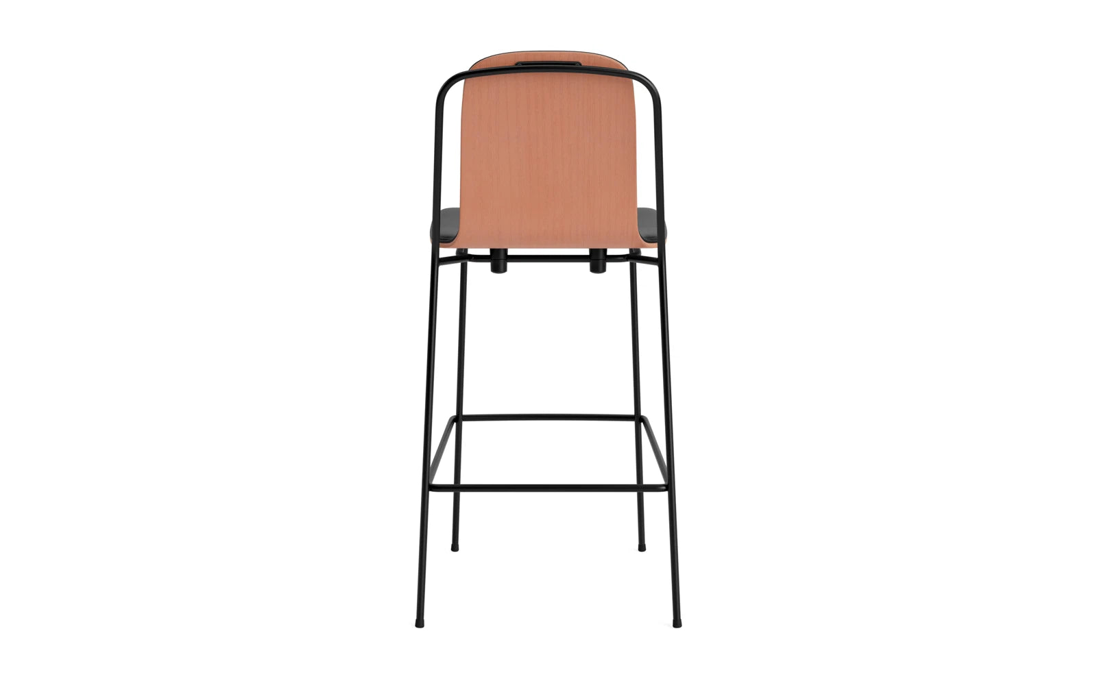 Studio Barstuhl 75 cm frontpolster schwarzes Stahl/ Braun/ Ultra in Ultra 41599 präsentiert im Onlineshop von KAQTU Design AG. Barstuhl ist von Normann Copenhagen