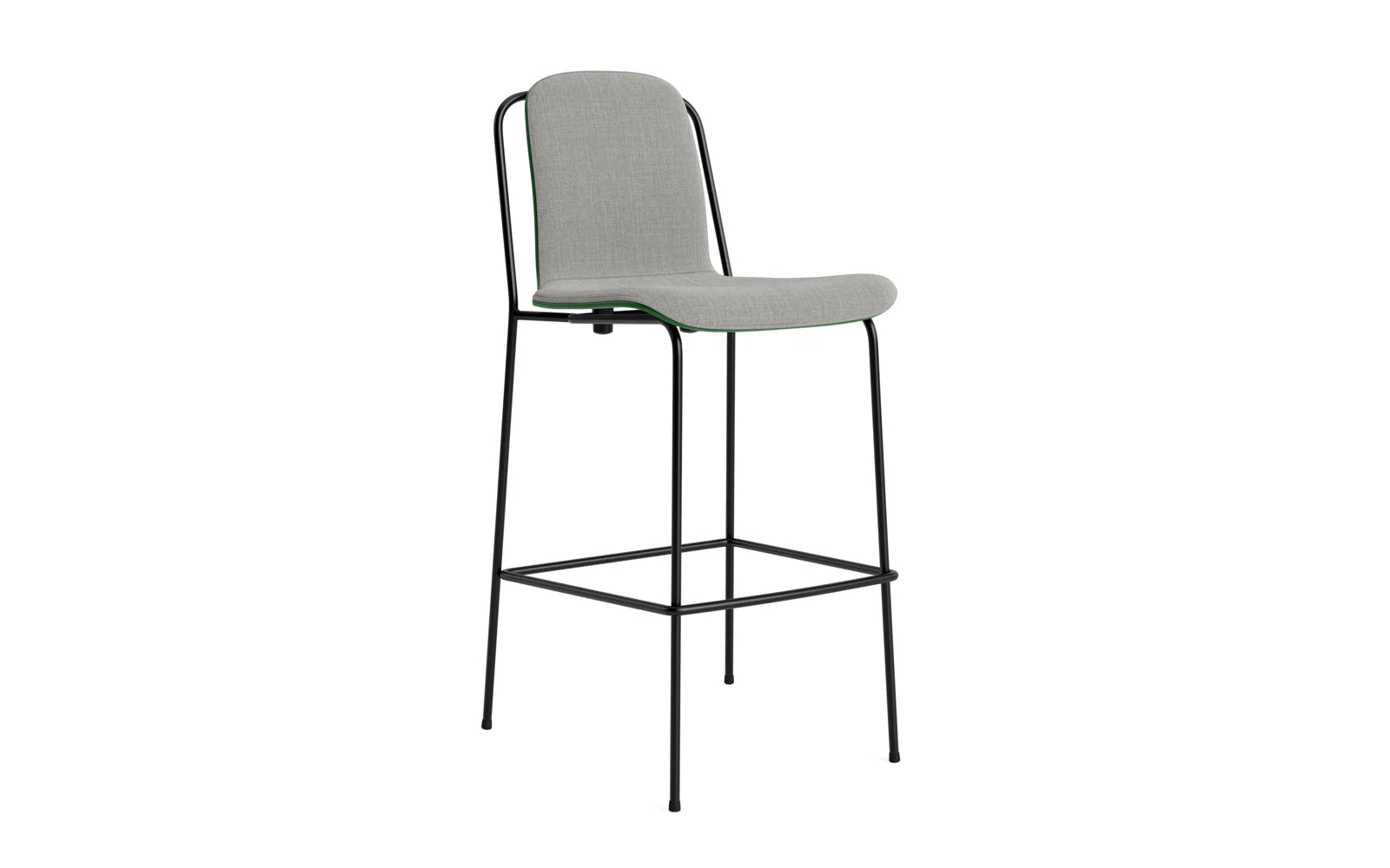 Studio Barstuhl 75 cm frontpolster schwarzes Stahl/ Grün/ Remix in Remix 133 präsentiert im Onlineshop von KAQTU Design AG. Barstuhl ist von Normann Copenhagen