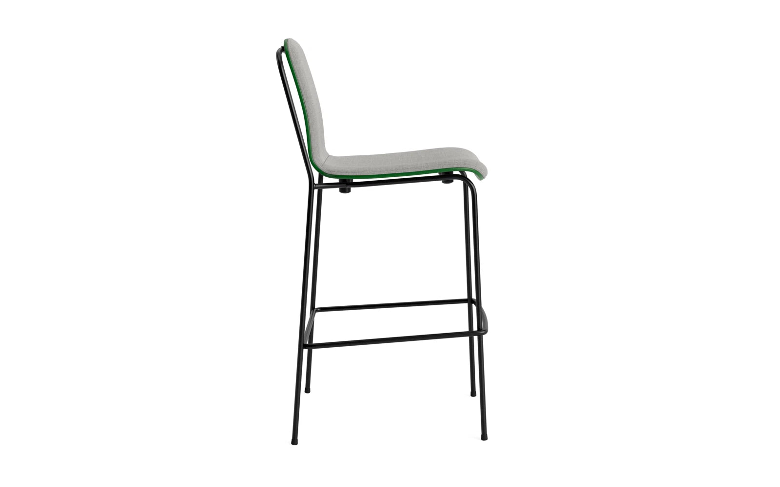Studio Barstuhl 75 cm frontpolster schwarzes Stahl/ Grün/ Remix in Remix 133 präsentiert im Onlineshop von KAQTU Design AG. Barstuhl ist von Normann Copenhagen