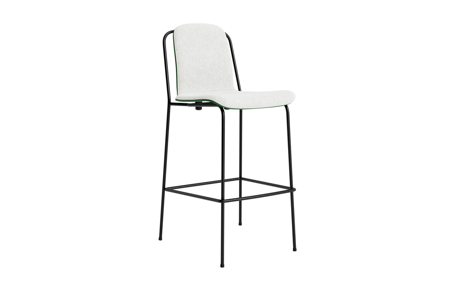 Studio Barstuhl 75 cm frontpolster schwarzes Stahl/ Grün/ Hallingdal in Hallingdal 110 präsentiert im Onlineshop von KAQTU Design AG. Barstuhl ist von Normann Copenhagen