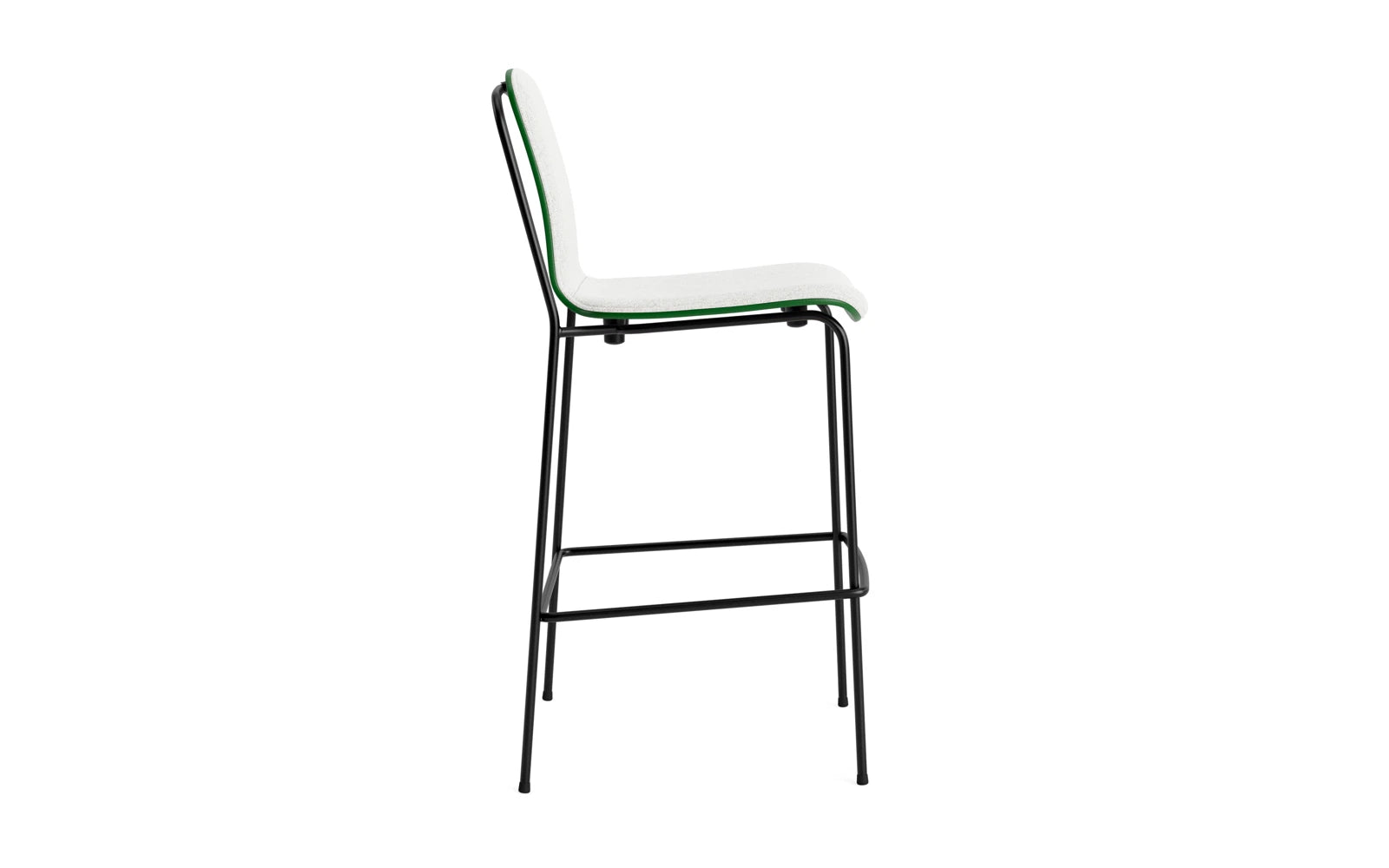 Studio Barstuhl 75 cm frontpolster schwarzes Stahl/ Grün/ Hallingdal in Hallingdal 110 präsentiert im Onlineshop von KAQTU Design AG. Barstuhl ist von Normann Copenhagen