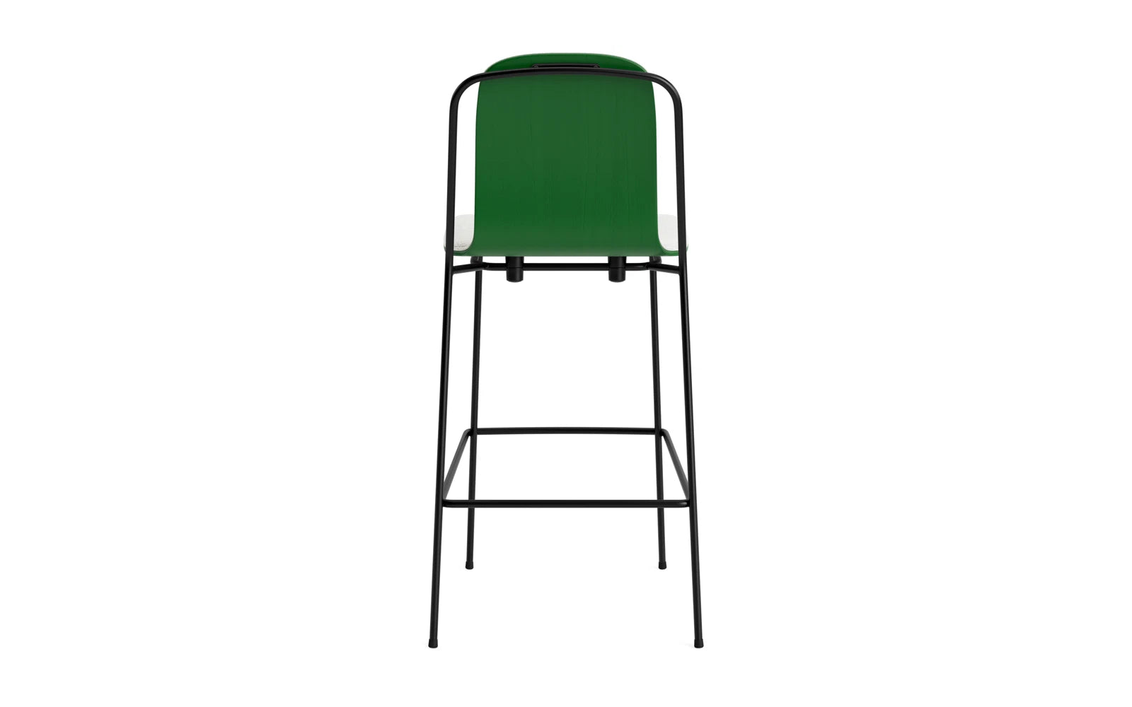 Studio Barstuhl 75 cm frontpolster schwarzes Stahl/ Grün/ Hallingdal in Hallingdal 110 präsentiert im Onlineshop von KAQTU Design AG. Barstuhl ist von Normann Copenhagen