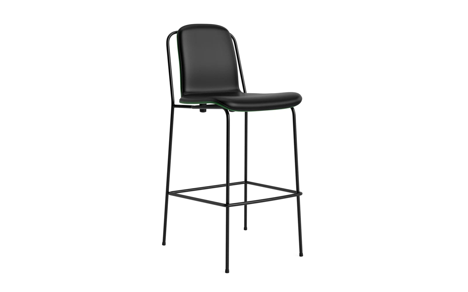 Studio Barstuhl 75 cm frontpolster schwarzes Stahl/ Grün/ Ultra in Ultra 41599 präsentiert im Onlineshop von KAQTU Design AG. Barstuhl ist von Normann Copenhagen