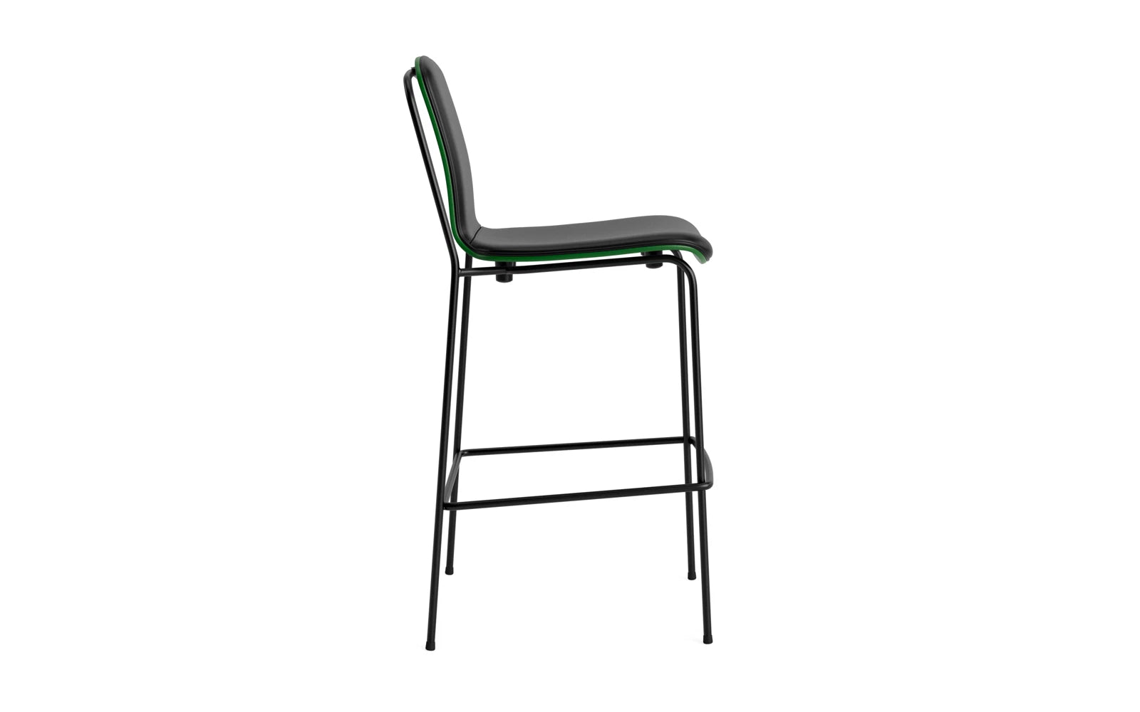 Studio Barstuhl 75 cm frontpolster schwarzes Stahl/ Grün/ Ultra in Ultra 41599 präsentiert im Onlineshop von KAQTU Design AG. Barstuhl ist von Normann Copenhagen