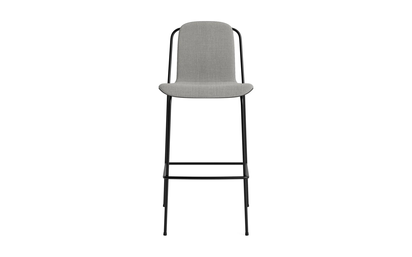 Studio Barstuhl 75 cm frontpolster schwarzes Stahl/ schwarz/ Remix in Remix 133 präsentiert im Onlineshop von KAQTU Design AG. Barstuhl ist von Normann Copenhagen