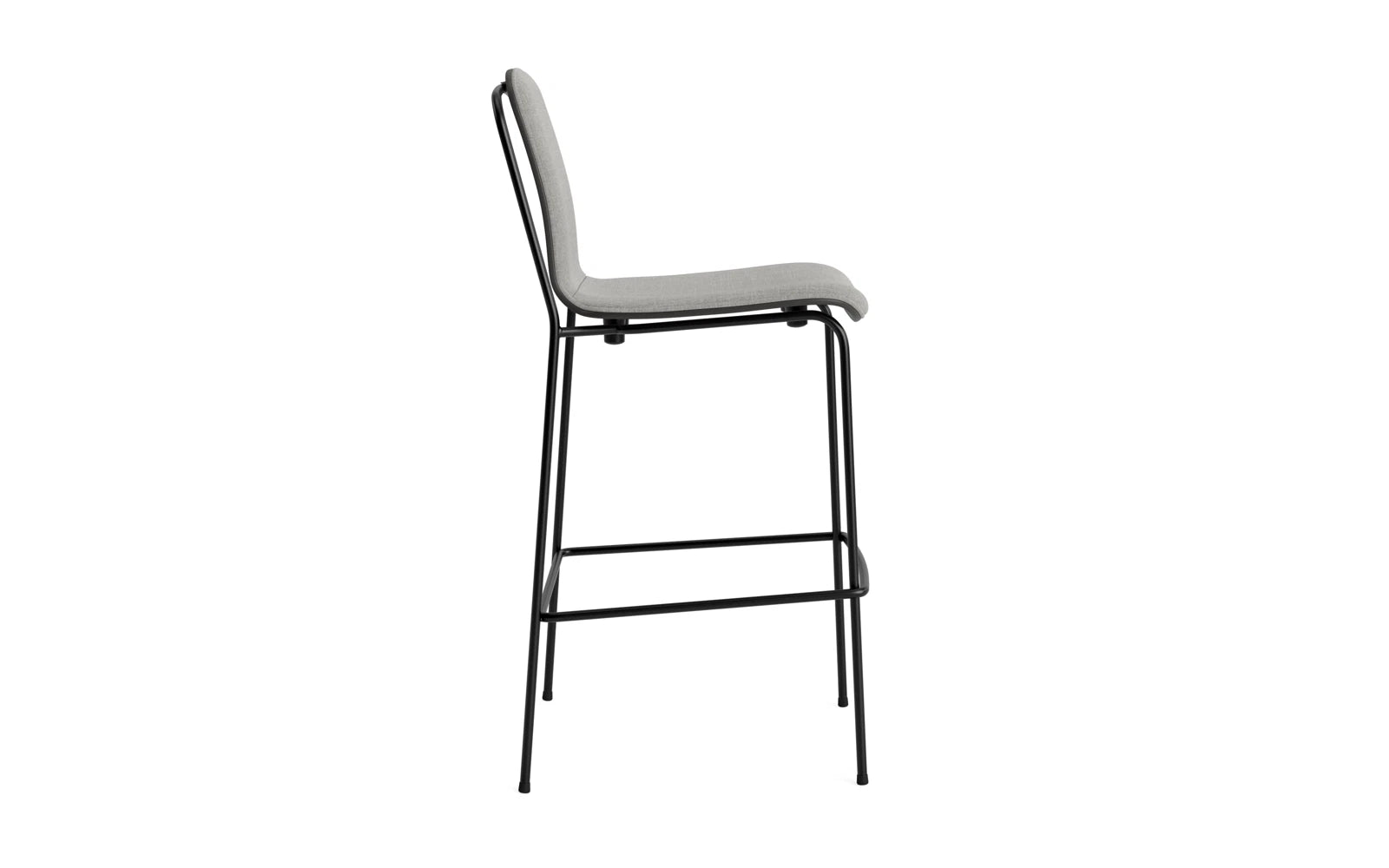 Studio Barstuhl 75 cm frontpolster schwarzes Stahl/ schwarz/ Remix in Remix 133 präsentiert im Onlineshop von KAQTU Design AG. Barstuhl ist von Normann Copenhagen
