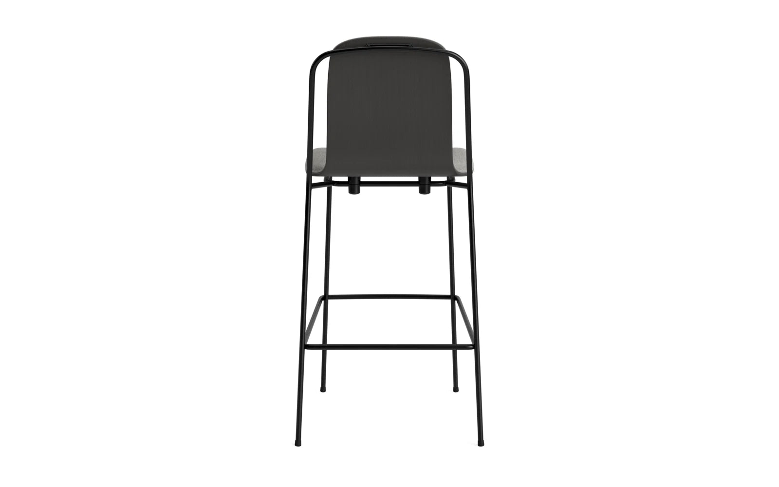 Studio Barstuhl 75 cm frontpolster schwarzes Stahl/ schwarz/ Remix in Remix 133 präsentiert im Onlineshop von KAQTU Design AG. Barstuhl ist von Normann Copenhagen
