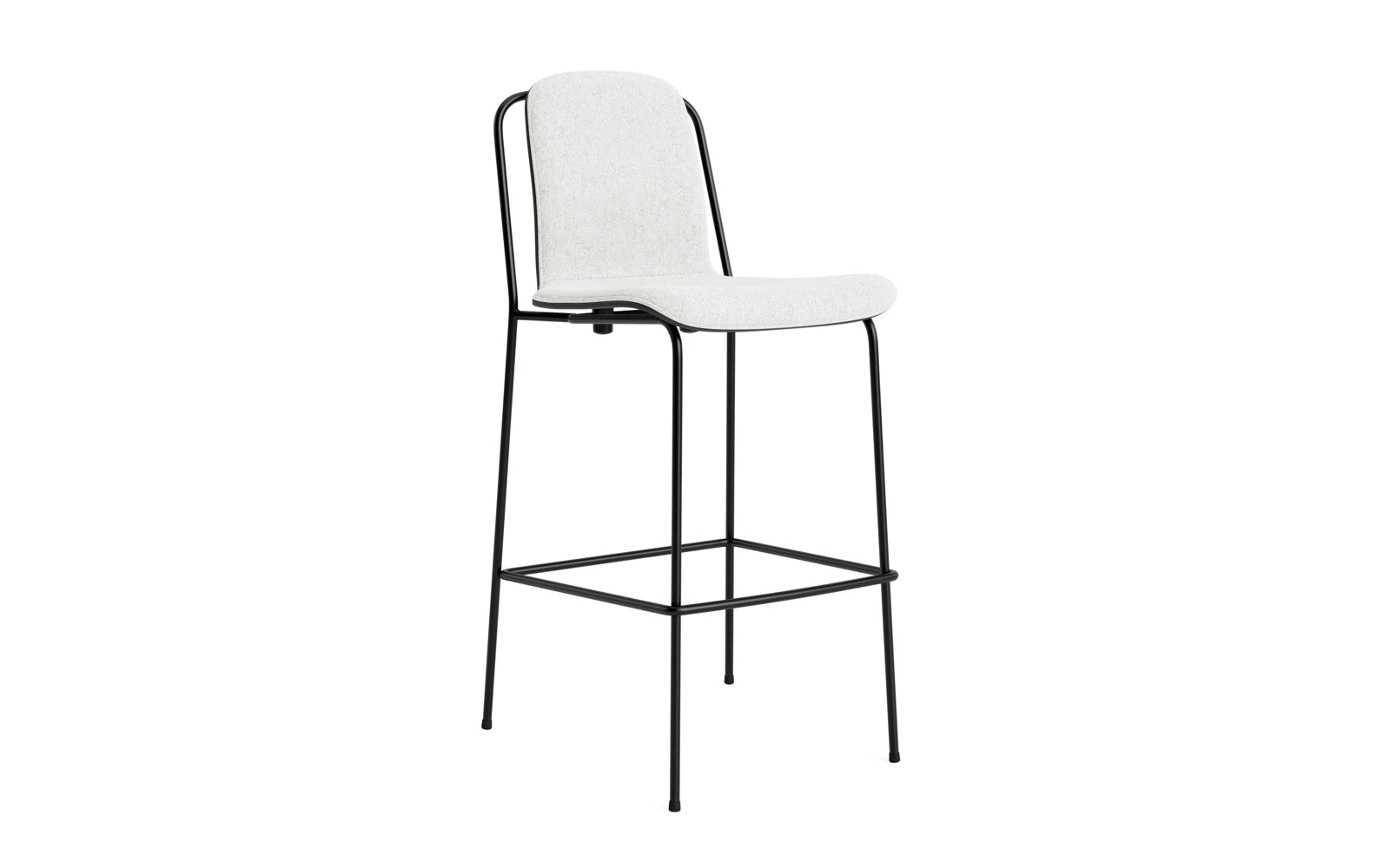 Studio Barstuhl 75 cm frontpolster schwarzes Stahl/ schwarz/ Hallingdal in Hallingdal 110 präsentiert im Onlineshop von KAQTU Design AG. Barstuhl ist von Normann Copenhagen