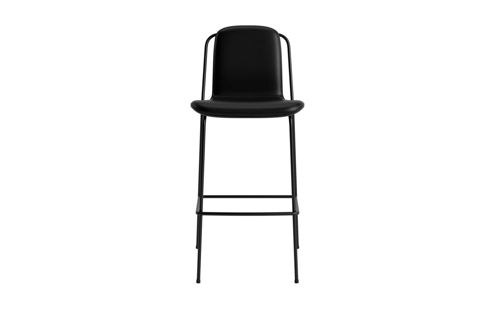 Studio Barstuhl 75 cm frontpolster schwarzes Stahl/ schwarz/ Ultra in Ultra 41599 präsentiert im Onlineshop von KAQTU Design AG. Barstuhl ist von Normann Copenhagen