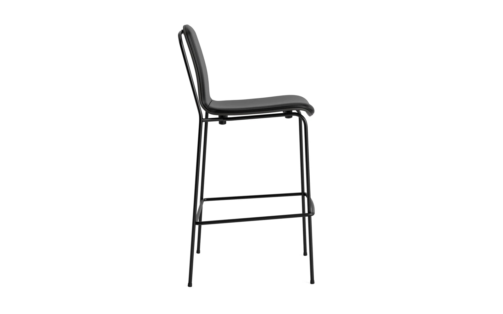 Studio Barstuhl 75 cm frontpolster schwarzes Stahl/ schwarz/ Ultra in Ultra 41599 präsentiert im Onlineshop von KAQTU Design AG. Barstuhl ist von Normann Copenhagen