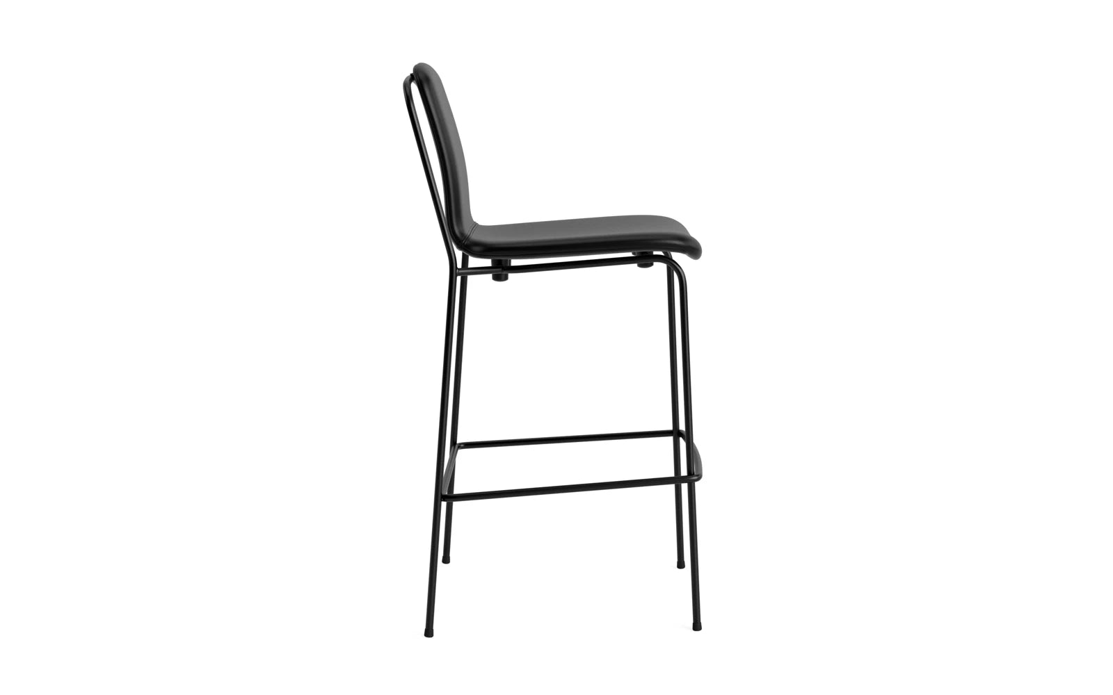 Studio Barstuhl 75 cm Vollpolster Stahl Schwartz/Ultra in Ultra 41599 präsentiert im Onlineshop von KAQTU Design AG. Barstuhl ist von Normann Copenhagen