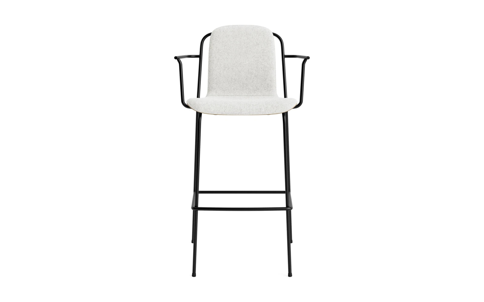 Studio Barstuhl mit Armlehne 75 cm frontpolster schwarzes Stahl/ Eiche/ Hallingdal in Hallingdal 110 präsentiert im Onlineshop von KAQTU Design AG. Barstuhl ist von Normann Copenhagen
