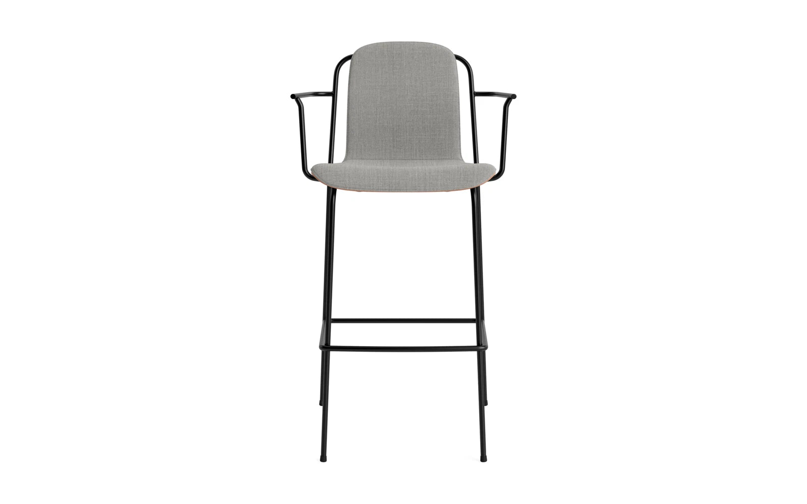 Studio Barstuhl 75 cm frontpolster schwarzes Stahl/ Braun/ Remix in Remix 133 präsentiert im Onlineshop von KAQTU Design AG. Barstuhl ist von Normann Copenhagen