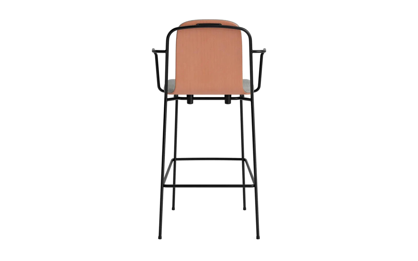 Studio Barstuhl 75 cm frontpolster schwarzes Stahl/ Braun/ Remix in Remix 133 präsentiert im Onlineshop von KAQTU Design AG. Barstuhl ist von Normann Copenhagen