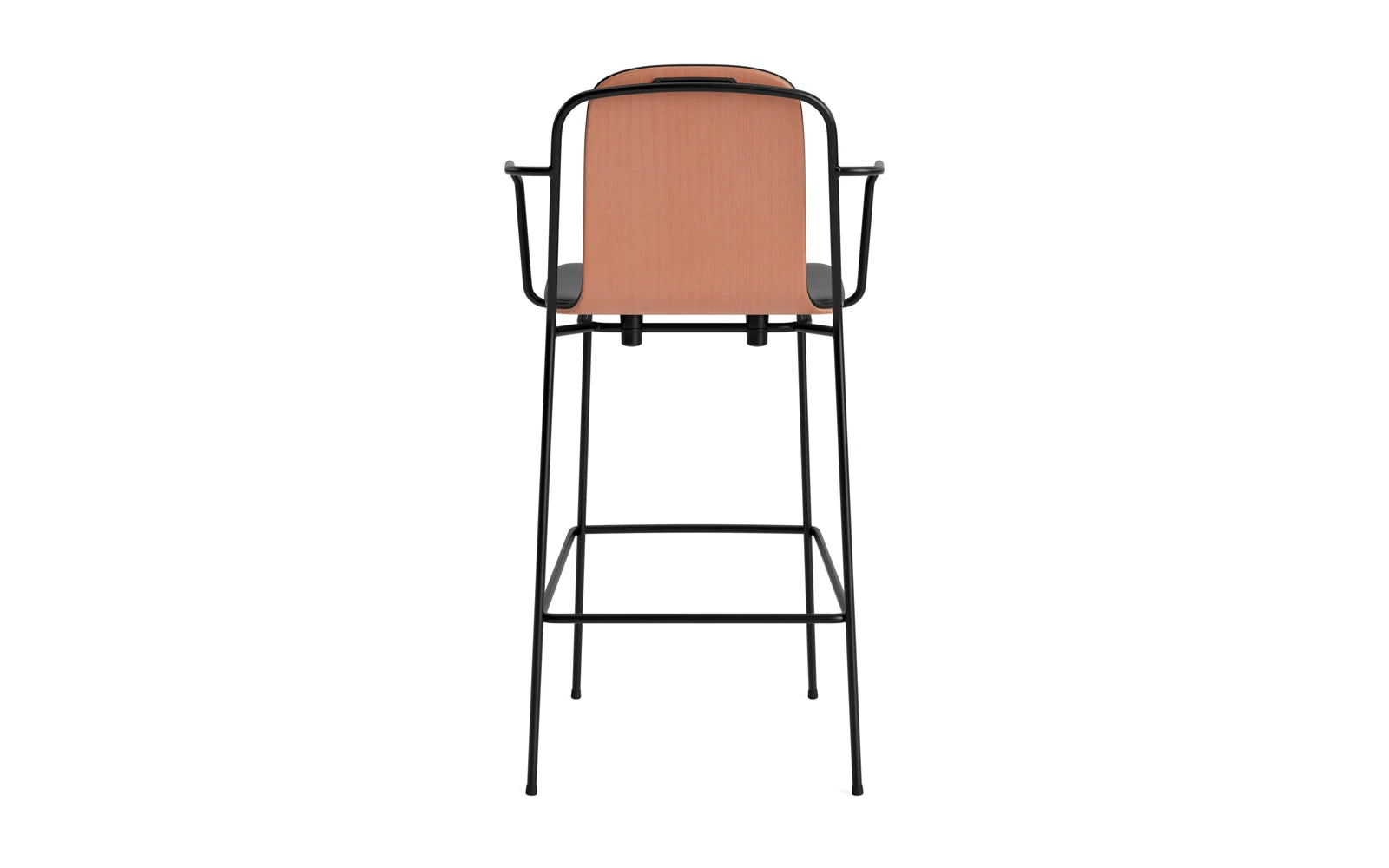 Studio Barstuhl 75 cm frontpolster schwarzes Stahl/ Braun/ Ultra in Ultra 41599 präsentiert im Onlineshop von KAQTU Design AG. Barstuhl ist von Normann Copenhagen