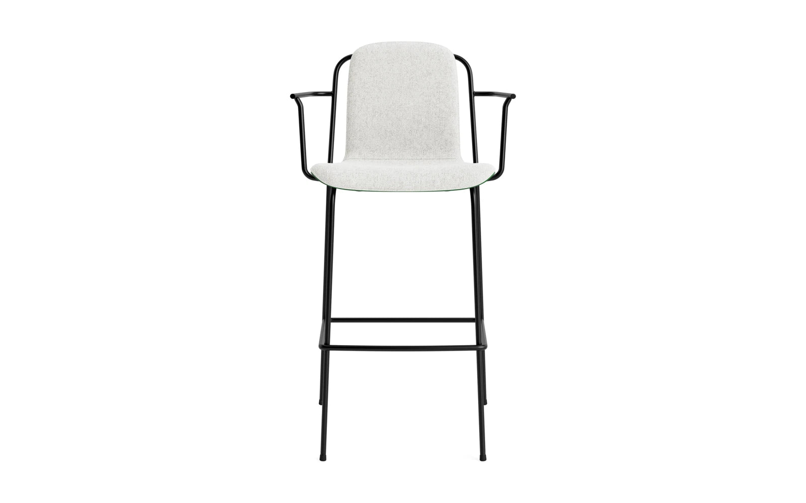 Studio Barstuhl 75 cm frontpolster schwarzes Stahl/ Grün/ Hallingdal in Hallingdal 110 präsentiert im Onlineshop von KAQTU Design AG. Barstuhl ist von Normann Copenhagen