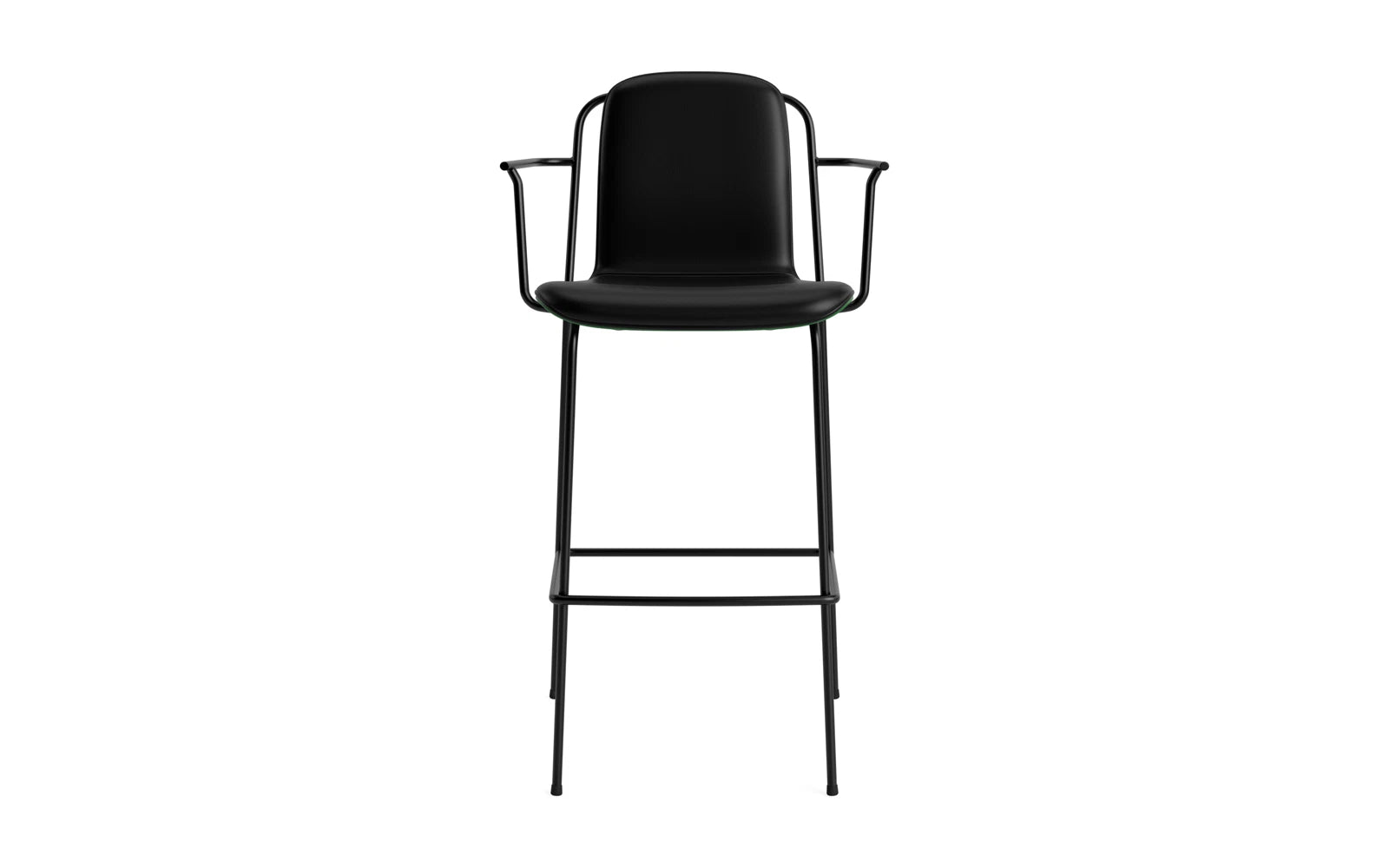 Studio Barstuhl 75 cm frontpolster schwarzes Stahl/ Grün/ Ultra in Ultra 41599 präsentiert im Onlineshop von KAQTU Design AG. Barstuhl ist von Normann Copenhagen