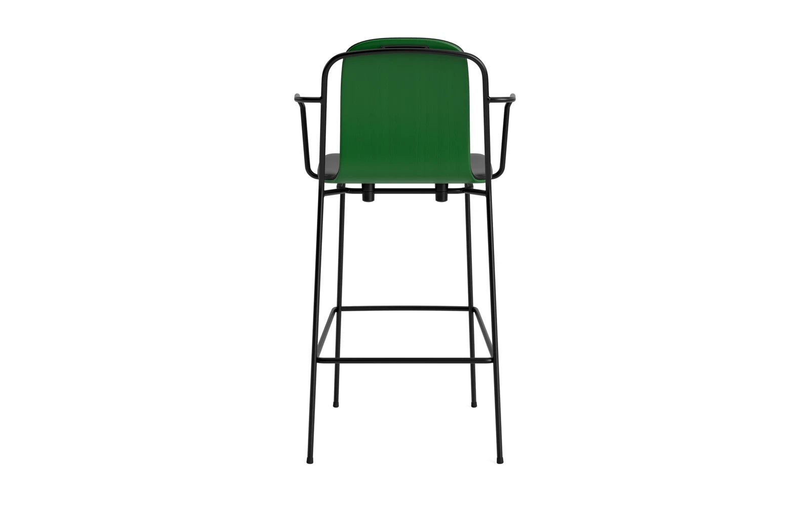 Studio Barstuhl 75 cm frontpolster schwarzes Stahl/ Grün/ Ultra in Ultra 41599 präsentiert im Onlineshop von KAQTU Design AG. Barstuhl ist von Normann Copenhagen