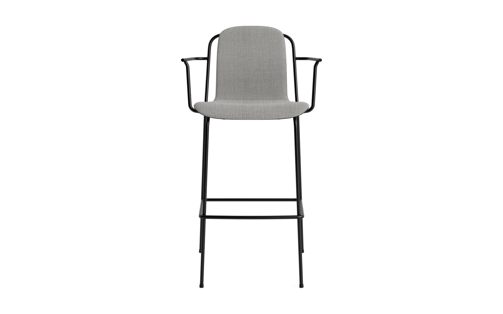 Studio Barstuhl 75 cm frontpolster schwarzes Stahl/ schwarz/ Remix in Remix 133 präsentiert im Onlineshop von KAQTU Design AG. Barstuhl ist von Normann Copenhagen