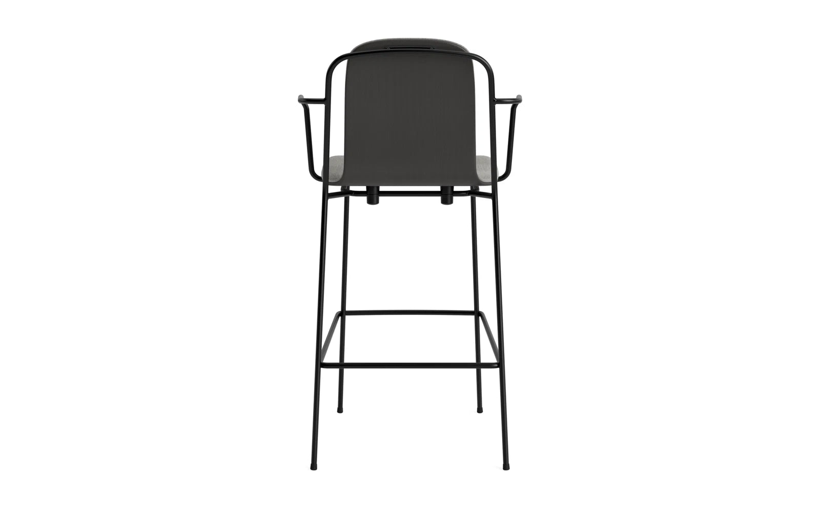 Studio Barstuhl 75 cm frontpolster schwarzes Stahl/ schwarz/ Remix in Remix 133 präsentiert im Onlineshop von KAQTU Design AG. Barstuhl ist von Normann Copenhagen