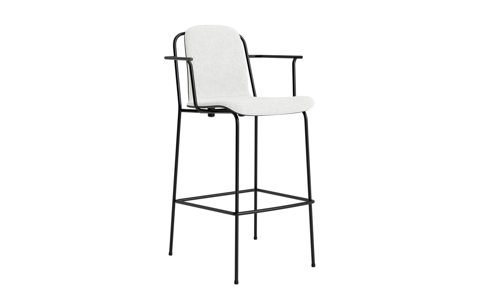 Studio Barstuhl 75 cm frontpolster schwarzes Stahl/ schwarz/ Hallingdal in Hallingdal 110 präsentiert im Onlineshop von KAQTU Design AG. Barstuhl ist von Normann Copenhagen