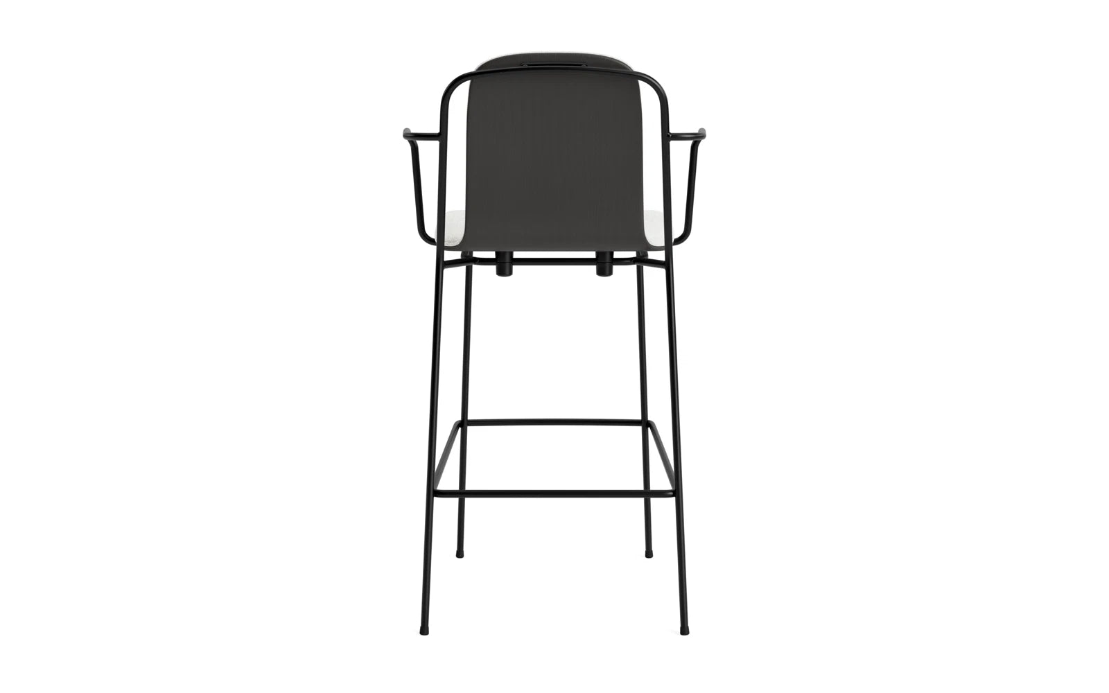 Studio Barstuhl 75 cm frontpolster schwarzes Stahl/ schwarz/ Hallingdal in Hallingdal 110 präsentiert im Onlineshop von KAQTU Design AG. Barstuhl ist von Normann Copenhagen