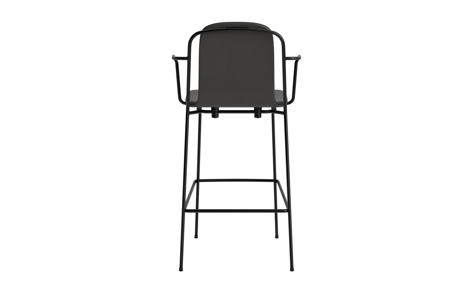 Studio Barstuhl 75 cm frontpolster schwarzes Stahl/ schwarz/ Ultra in Ultra 41599 präsentiert im Onlineshop von KAQTU Design AG. Barstuhl ist von Normann Copenhagen