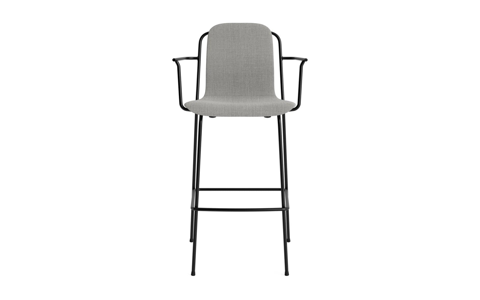 Studio Barstuhl mit Armlehne 75 cm gepolstert schwarzes Stahl/ Remix in Remix 133 präsentiert im Onlineshop von KAQTU Design AG. Barstuhl ist von Normann Copenhagen