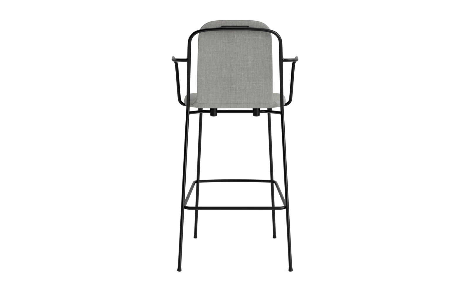 Studio Barstuhl mit Armlehne 75 cm gepolstert schwarzes Stahl/ Remix in Remix 133 präsentiert im Onlineshop von KAQTU Design AG. Barstuhl ist von Normann Copenhagen