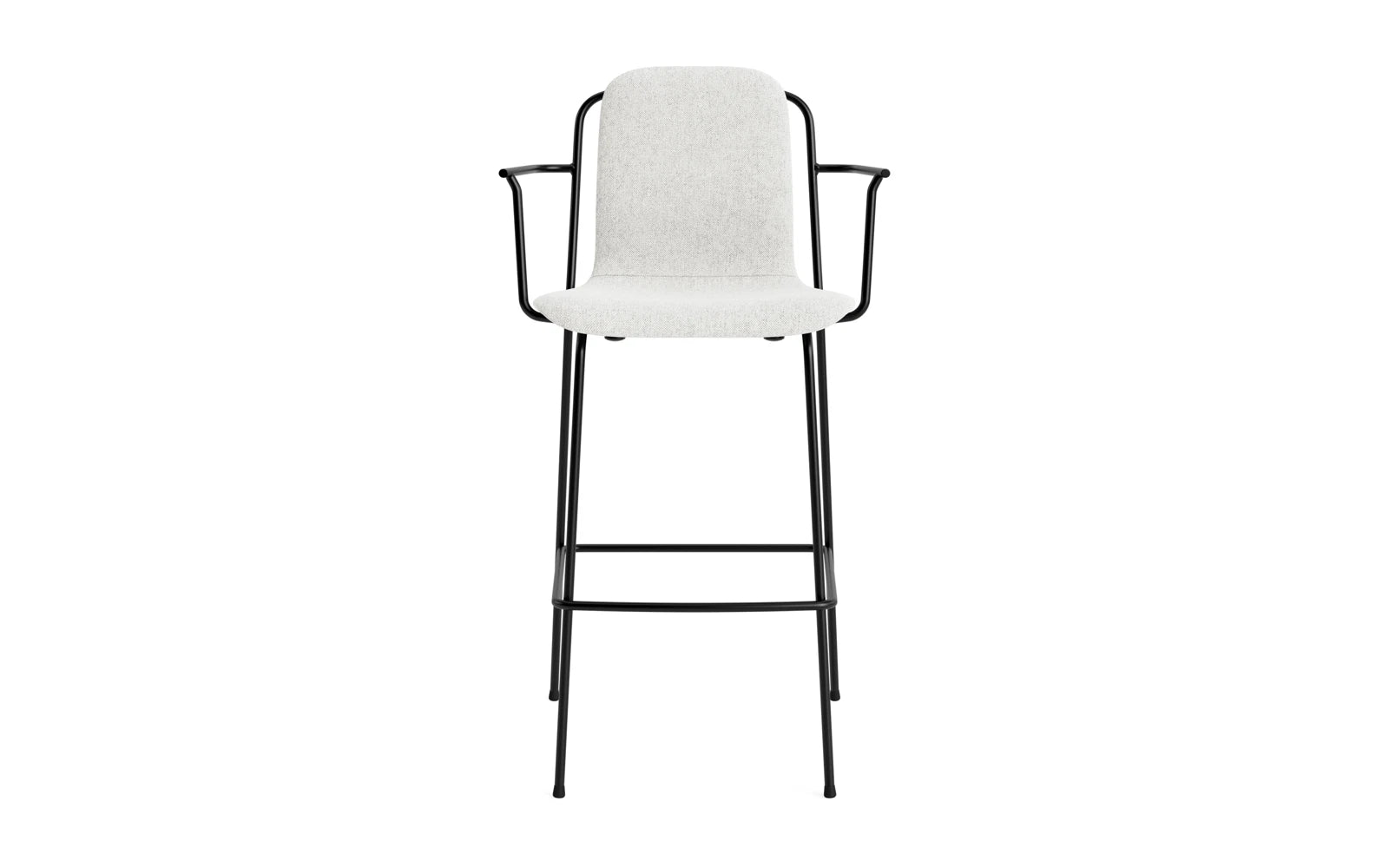 Studio Barstuhl mit Armlehne 75 cm gepolstert schwarzes Stahl/ Hallingdal in Hallingdal 110 präsentiert im Onlineshop von KAQTU Design AG. Barstuhl ist von Normann Copenhagen