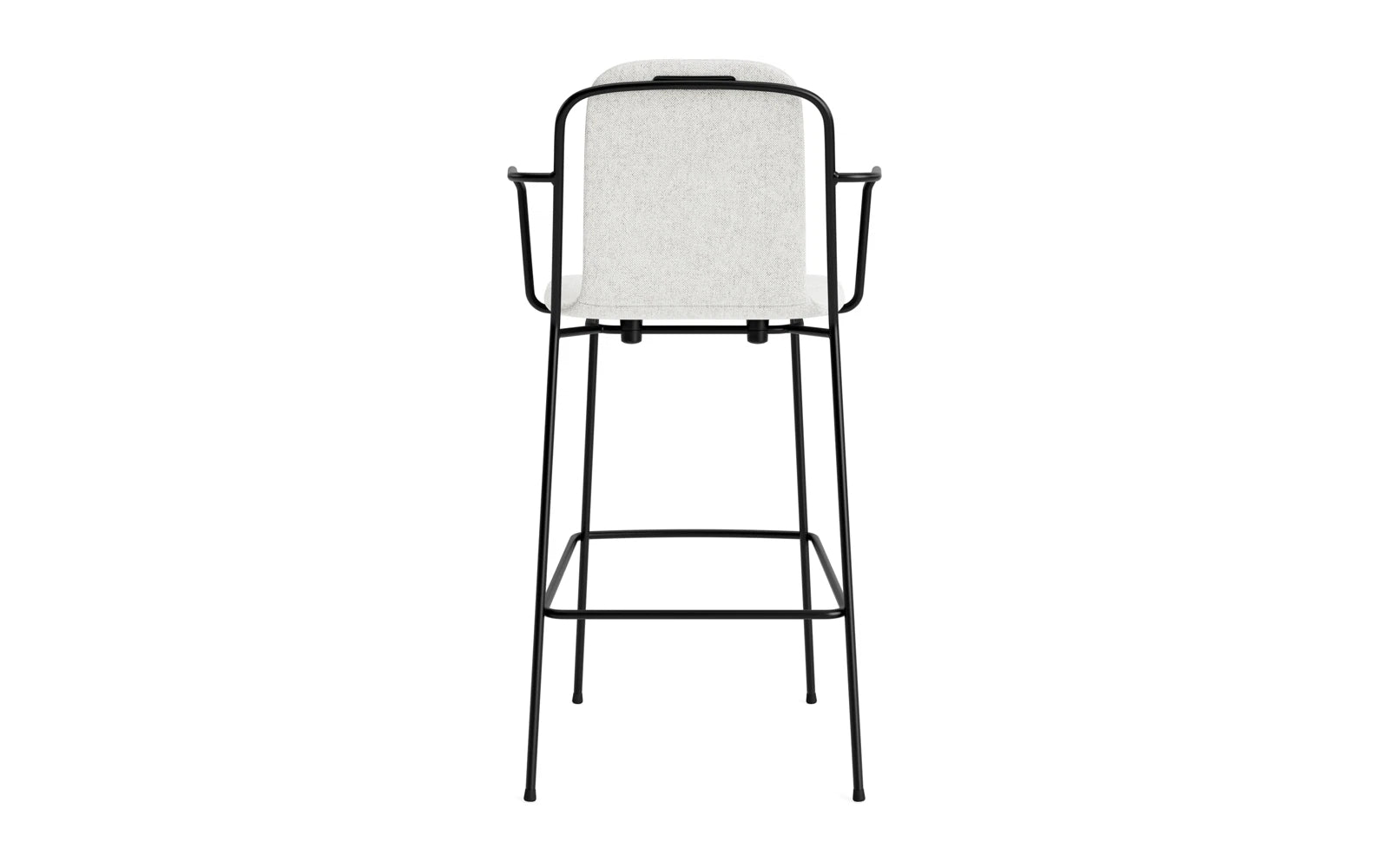 Studio Barstuhl mit Armlehne 75 cm gepolstert schwarzes Stahl/ Hallingdal in Hallingdal 110 präsentiert im Onlineshop von KAQTU Design AG. Barstuhl ist von Normann Copenhagen