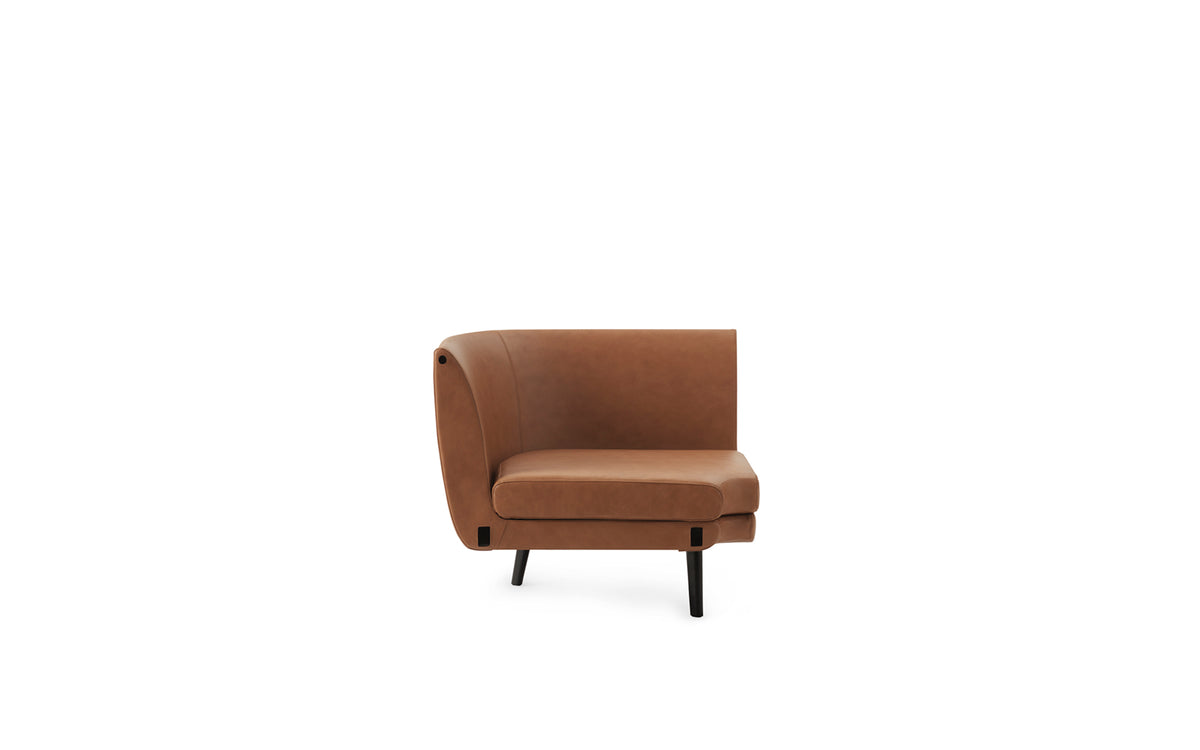 Sum modulares Sofa 150 Ecke, schwarzes Aluminium, Ultra Leder in Ultra 41574 präsentiert im Onlineshop von KAQTU Design AG. Modulares Sofa ist von Normann Copenhagen