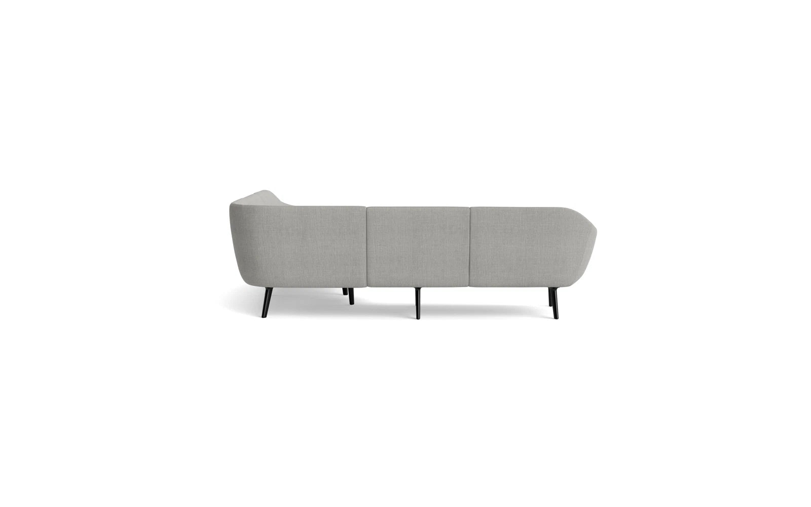 Sum modulares Sofa 4-Sitzer Ecke, schwarzes Aluminium Main Line Flax in Remix 133 präsentiert im Onlineshop von KAQTU Design AG. 4er Sofa ist von Normann Copenhagen
